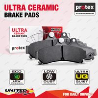 4pcs Front Ultra Ceramic Brake Pads for Audi A6 FWD With Solid/Vented Rotor