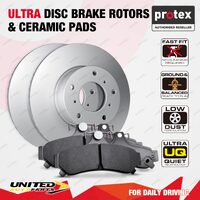 Rear Disc Brake Rotors + Ceramic Pads for Ford Fairlane NA NC Falcon Ute XH