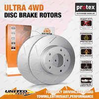 Pair Front 4WD Vented Disc Brake Rotors for Nissan Patrol GQ Series MQ Series