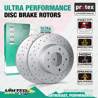 Pair Front Performance Disc Brake Rotors for Ford Territory SX SY SZ 2.7L 4.0L