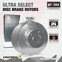2 Front Protex Vented Disc Brake Rotors for Toyota Hiace YH56 66 LH56 LH66 LH85