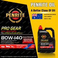 Penrite Pro Gear Full Synthetic Heavy Duty Gearbox Oil 80W140 2.5L