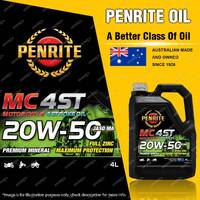 Penrite MC-4ST Premium Mineral 20W-50 Motorcycle 4 Stroke Engine Oil 4L