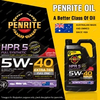 Penrite Full Synthetic HPR 5 SAE 5W-40 Engine Oil Premium Quality 6L