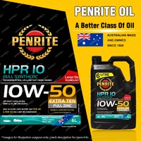 Penrite Full Synthetic HPR 10 10W-50 Engine Oil Premium Quality 6L