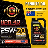 Penrite Premium Mineral HPR 40 25W-70 Engine Oil Premium Quality 5L