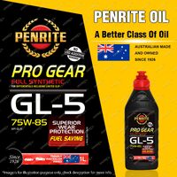 Penrite Full Synthetic PRO GEAR GL-5 75W-85 Gear Differential Oil 1L