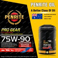 Penrite Pro Gear Full Synthetic Manual Gearbox Oil Premium 75W-90 20L