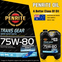 Penrite Semi Synthetic Trans Gear 75W-80 Manual Gearbox Oil Premium 20L