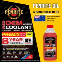 Penrite Red OEM Coolant Premix Engine Coolant for cooling systems 1L