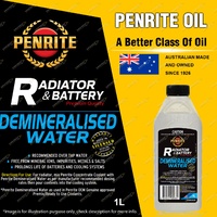 Penrite Demineralised Water 1L remove harmful mineral ions salts impurities 1L