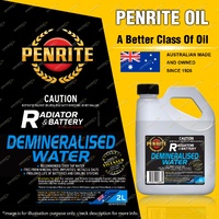 Penrite Demineralised Water 1L remove harmful mineral ions salts impurities 2L