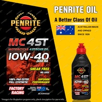 Penrite MC-4ST 10W-40 100% PAO & ESTER Motorcycle Engine Oil Premium 1L