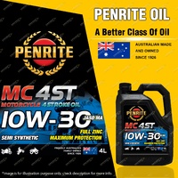 Penrite Semi Synthetic MC-4ST 10W-30 Motorcycle 4 stroke Engine Oil 4L