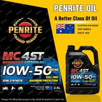 Penrite Semi Synthetic MC-4ST 10W-50 Motorcycle 4 stroke Engine Oil 2.5L