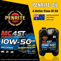 Penrite Semi Synthetic MC-4ST 10W-50 Motorcycle 4 stroke Engine Oil 20L