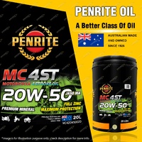 Penrite MC-4ST Premium Mineral 20W-50 Motorcycle 4 Stroke Engine Oil 20L