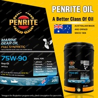 Penrite Full Synthetic Marine Gear Oil 75W-90 BLUE coloured Gear Oil 20L