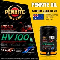 Penrite Indus HV 100 Zinc Free High Viscosity Index hydraulic oil 20L