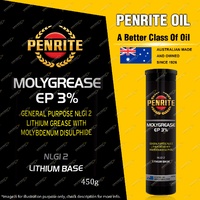 Penrite Molygrease EP 3% all purpose NLGI 2 high temperature Grease 450g