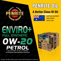 Penrite Full Synthetic Enviro+ 0W-20 Petrol Engine Oil Enviro Box 20L