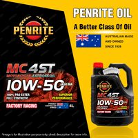 Penrite Full Synthetic MC-4ST FS 10W-50 Engine Oil 4L 100% PAO ESTR