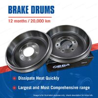 Pair Rear Brake Drums For Toyota Hilux KUN26 GGN25 4WD 04-on Premium Quality