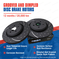 Front Slotted & Dimpled Disc Brake Rotors for Holden Rodeo TF Series