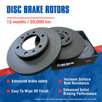 Pair Rear Solid Disc Brake Rotors for Ford Everest UA 3.2L 2015-On