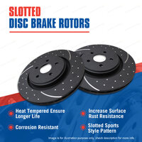 Front Slotted Disc Brake Rotors for Toyota Land Cruiser VDJ76 VDJ78 VDJ79