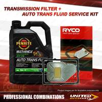 Ryco Transmission Filter + Penrite ATF Fluid for ford Fairlane NF NC NL 6CYL V8