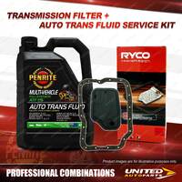 Ryco Transmission Filter + Penrite ATF Fluid for Mazda 2 DE 3 BK BL 6 GH CX-7 ER