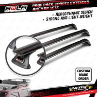 3 x Rola 1250mm Anchor Roof Rack Bars for Toyota Landcruiser Prado 120 Series