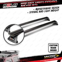 2x Rola 1250mm Sports Extended Anchor Roof Rack Bars for Land Rover Discovery 3