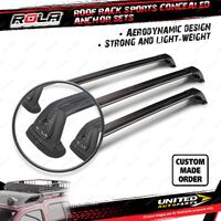 3 Rola Sports Concealed Anchor Roof Rack Bars for Toyota Landcruiser 100 Ser SUV