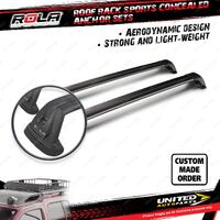 2 x Rola Sports Anchor Roof Rack Bars for Toyota Landcruiser Prado 90 120 150