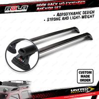 2 x Rola 1150mm HD Extended Anchor Roof Rack Bars for Nissan X-Trail T30 01-07