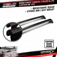 2 x Rola Sports Concealed Gutter BF Roof Rack Bars for Ford Econovan Van 83-96