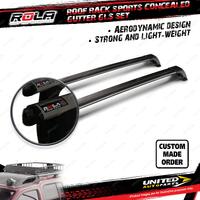 2 x Rola Sports Concealed Gutter GLS Roof Rack Bars for Nissan Patrol GU SUV