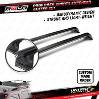 2 x Rola 1250mm Sports Extended Gutter Roof Rack Bars for Suzuki Carry Van 99-05