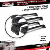 4 x Rola 1500mm Sports Extended Gutter Roof Rack Bars for Toyota Hiace H200