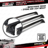 3 x Rola 1350mm Sports Extended Gutter Roof Rack Bars for Toyota Lite Ace 86-92