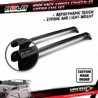 2 x Rola Sports Concealed Gutter GMS Roof Rack Bars for Daihatsu Applause A101