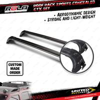 2x Rola Sports Concealed GTX Roof Rack Bars for Nissan Micra K12 5D Hatch 07-10