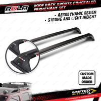 2 x Rola Sports Concealed Permenant Roof Rack Bars for Mazda 929 4D Sedan 87-91