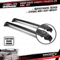 2 x Rola Sports Concealed Rail Roof Rack Bars for Daewoo Nubira J100 J150 97-03