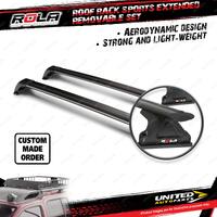 2 x Rola 1250mm Sports Extended Removable Roof Rack Bars for Holden Jackaroo LWB