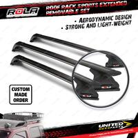 3 x Rola 1250mm Sports Extended Roof Rack Bars for Mitsubishi Pajero NM NP SUV