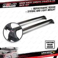 2 x Rola Sports Concealed RMX Roof Rack Bars for Toyota Hilux 5Gen 10/88-10/97