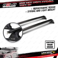 2 x Rola 1150mm Sports Extended Track Roof Rack Bars for Asia Motors Rocsta SWB